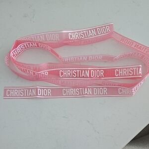 New Never Used DIOR Pink and White Ribbon SHEER 89In